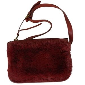 Madewell The Simple Pouch Belt Bag in Faux Fur Size XS